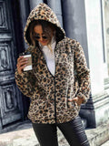 Leopard Zip-Up Hooded Jacket - Trendsi - Flyclothing LLC