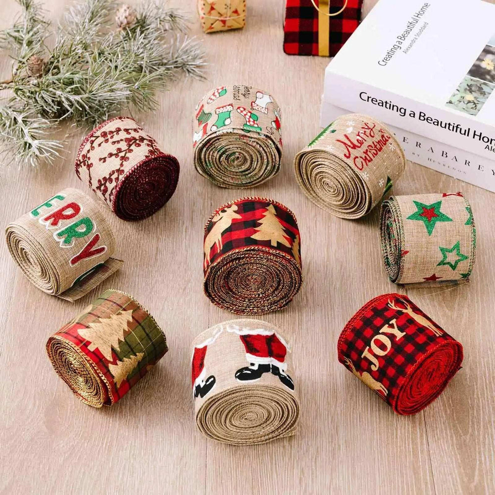 Christmas Polyester Ribbon - Trendsi - Flyclothing LLC