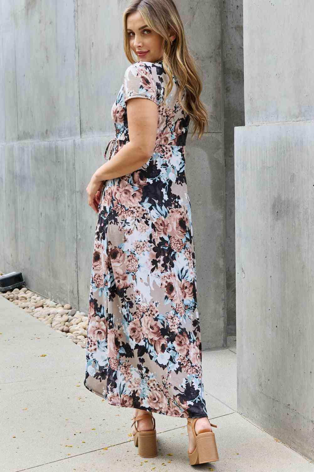 Heimish Give Me Roses Full Size Floral Maxi Wrap Dress - Trendsi - Flyclothing LLC