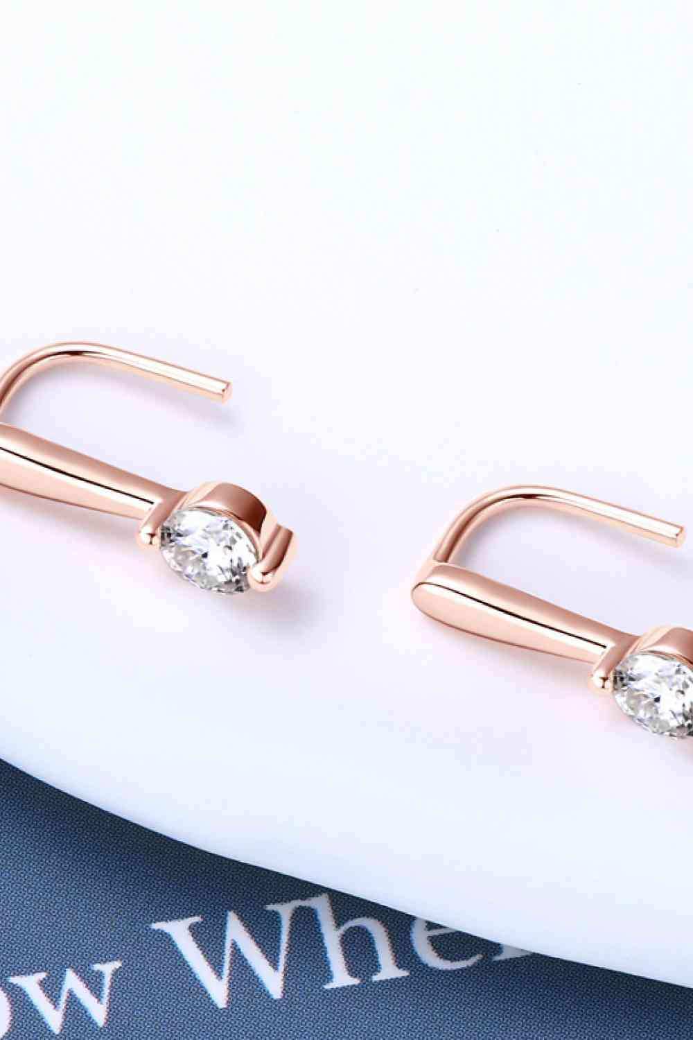 Moissanite 925 Sterling Silver Earrings - Trendsi - Flyclothing LLC