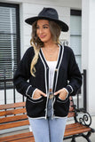 Waffle Knit V-Neck Cardigan with Pocket - Trendsi - Flyclothing LLC