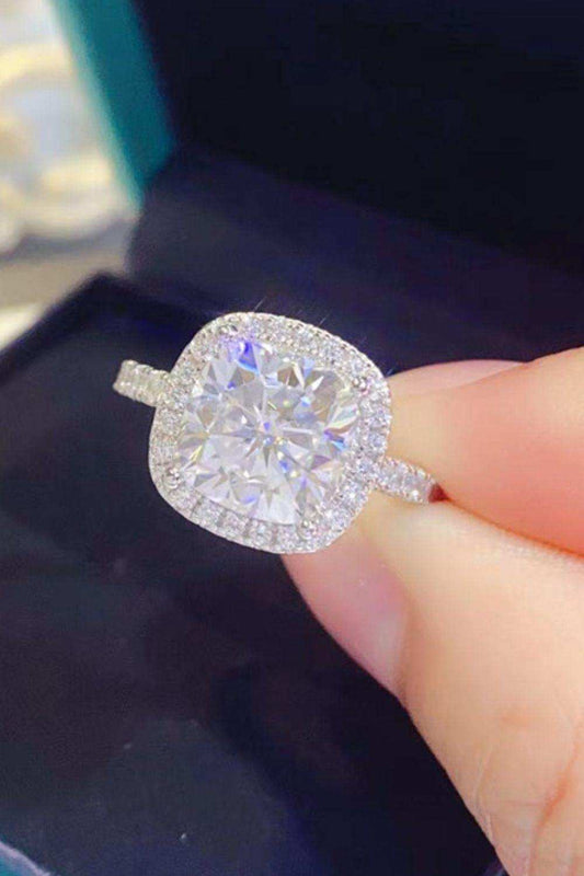 3 Carat Moissanite 925 Sterling Silver Square Ring - Trendsi - Flyclothing LLC