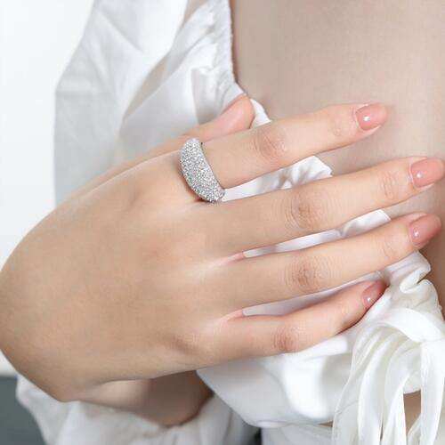 Czech Diamond Titanium Steel Ring - Trendsi - Flyclothing LLC