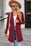 Open Front Long Sleeve Cardigan - Trendsi - Flyclothing LLC