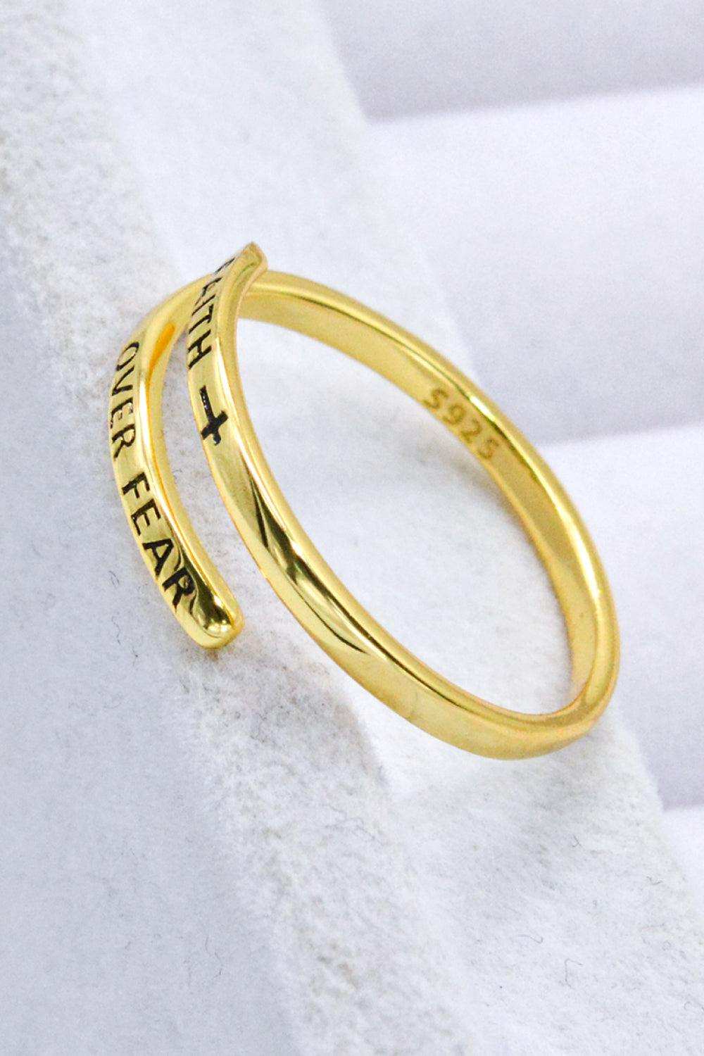 FAITH OVER FEAR Bypass Ring - Trendsi - Flyclothing LLC