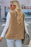 Snap Down Vest with Pockets - Trendsi - Flyclothing LLC