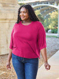 Basic Bae Full Size Round Neck Drop Shoulder T-Shirt - Trendsi - Flyclothing LLC