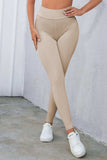 Crisscross Detail Wide Waistband Leggings - Trendsi - Flyclothing LLC