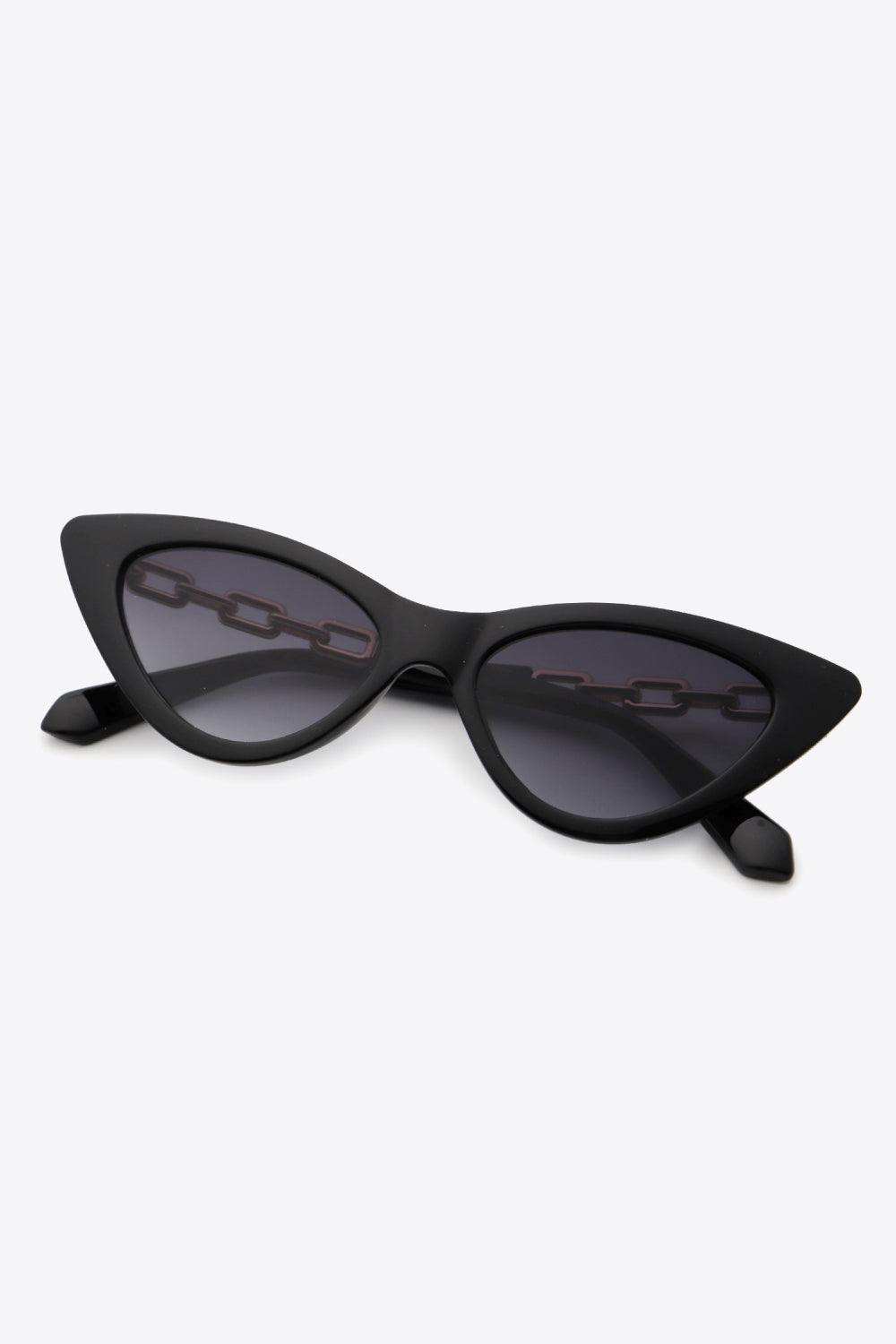Chain Detail Cat-Eye Sunglasses - Trendsi - Flyclothing LLC