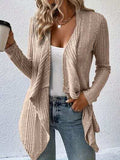 Open Front Long Sleeve Cardigan - Trendsi - Flyclothing LLC