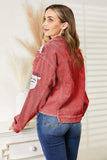 Sequin Raw Hem Jacket - Trendsi - Flyclothing LLC