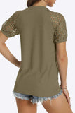 Short Sleeve V-Neck Tee - Trendsi - Flyclothing LLC