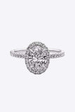 2 Carat Moissanite 18k Platinum-Plated Ring - Trendsi - Flyclothing LLC