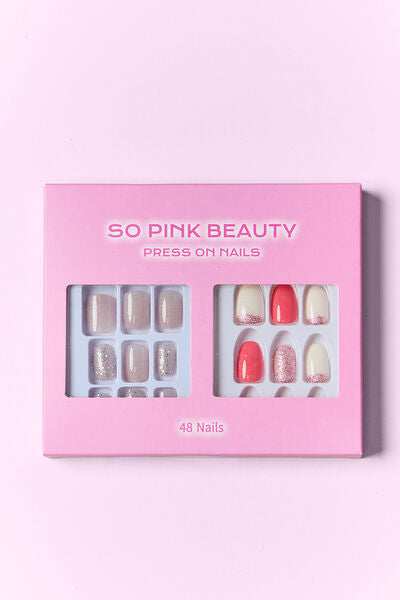 SO PINK BEAUTY Press On Nails 2 Packs - Trendsi - Flyclothing LLC