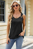 Round Neck Wide Strap Tank - Trendsi - Flyclothing LLC