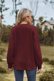 V-Neck Dropped Shoulder Blouse - Trendsi - Flyclothing LLC