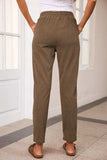 Drawstring Straight Pants with Pockets - Trendsi - Flyclothing LLC