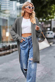 Open Front Dropped Shoulder Longline Cardigan - Trendsi - Flyclothing LLC