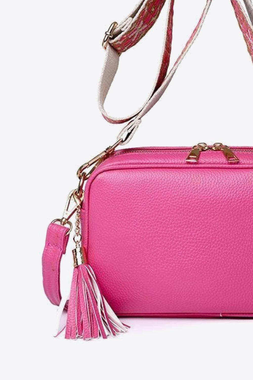 PU Leather Tassel Crossbody Bag - Trendsi - Flyclothing LLC