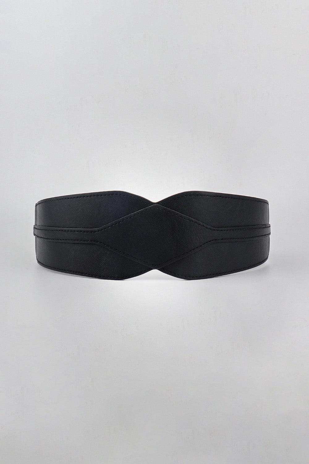 Elastic Wide PU Belt - Trendsi - Flyclothing LLC