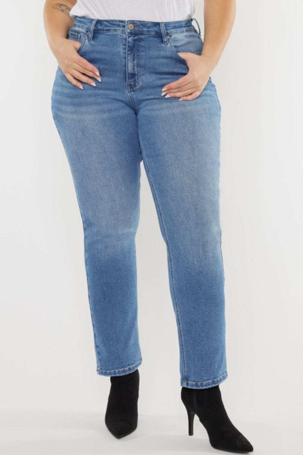 Kancan Full Size Cat's Whiskers High Waist Jeans - Trendsi - Flyclothing LLC