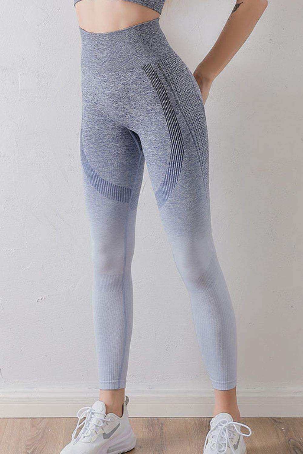 Gradient High Waist Sports Leggings - Trendsi - Flyclothing LLC