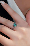 Paraiba Tourmaline Flower Shape Ring - Trendsi - Flyclothing LLC
