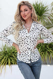 Animal Print Curved Hem Button-Up Shirt - Trendsi - Flyclothing LLC