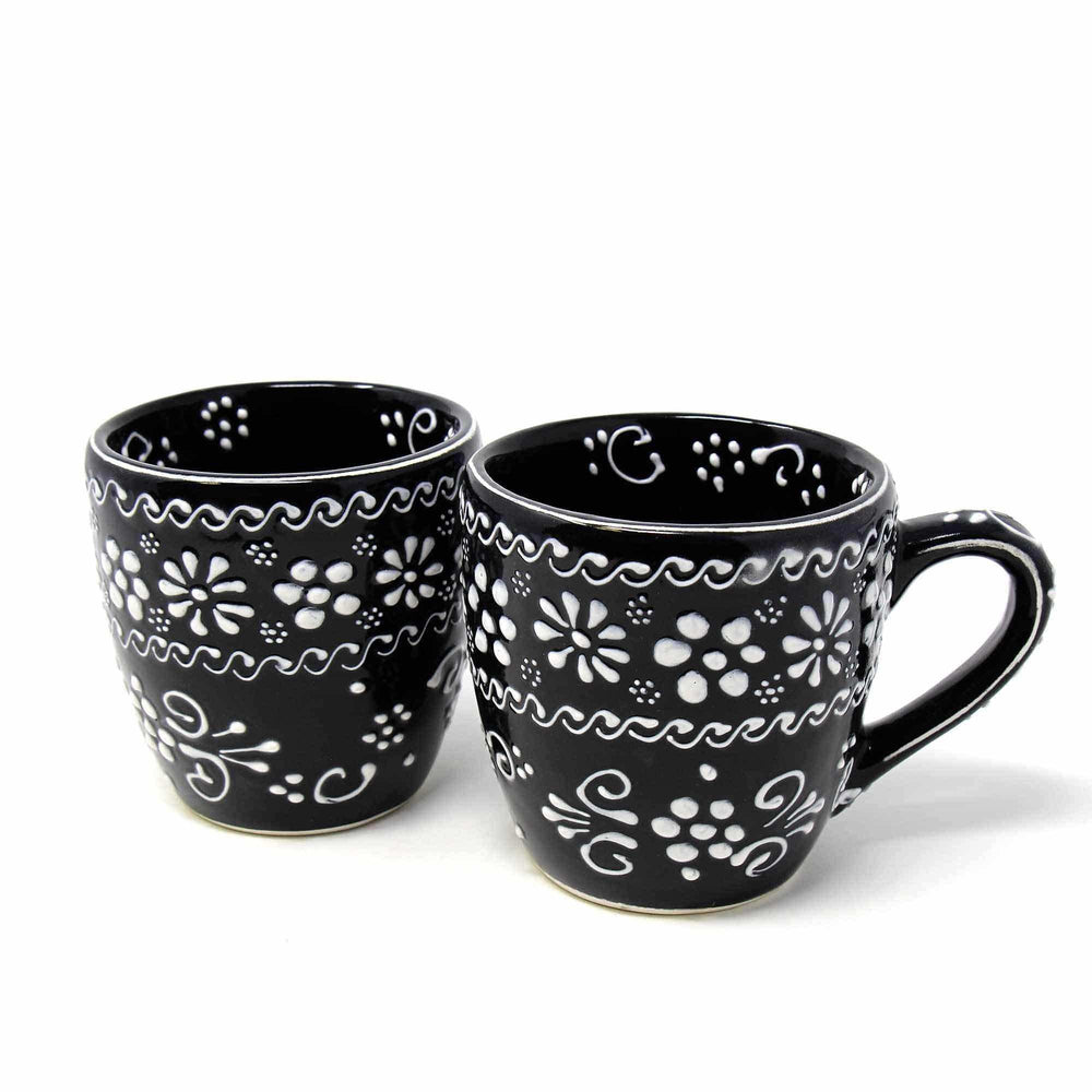 Encantada Handmade Pottery Set of Two Mugs, Ink - Encantada - Flyclothing LLC