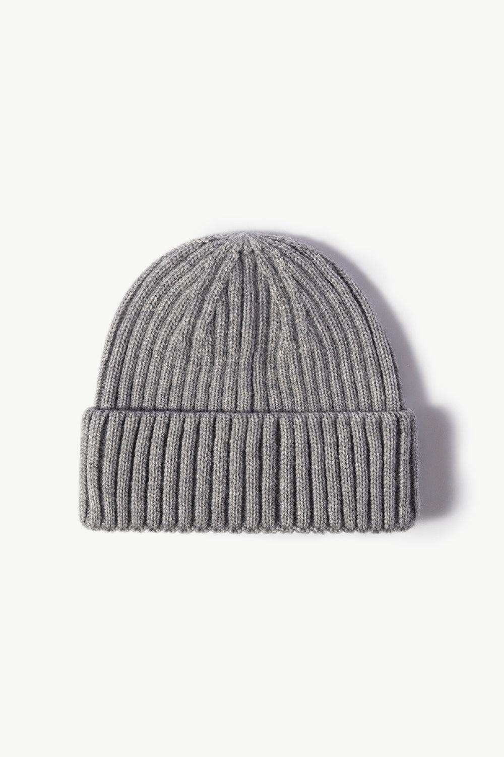 Rib-Knit Cuff Beanie - Trendsi - Flyclothing LLC