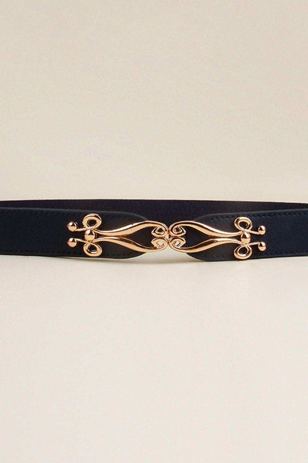 Alloy Buckle Elastic Belt - Trendsi - Flyclothing LLC