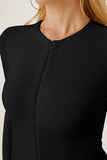 Zip Up Long Sleeve Bodysuit - Trendsi - Flyclothing LLC