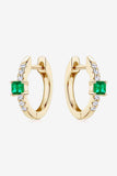Lab-Grown Emerald Earrings - Trendsi - Flyclothing LLC