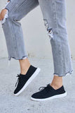 Forever Link Flat Round Toe Lace-Up Sneakers - Trendsi - Flyclothing LLC