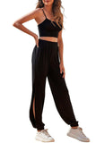 Cropped Cami and Side Split Joggers Set - Trendsi - Flyclothing LLC