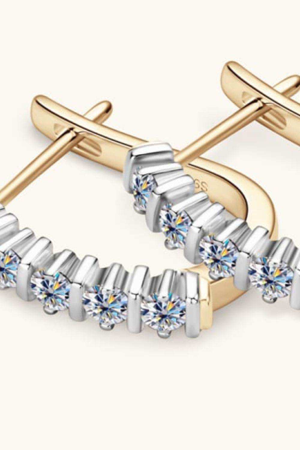 Moissanite 925 Sterling Silver Earrings - Trendsi - Flyclothing LLC