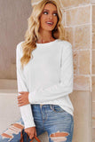 Round Neck Long Sleeve Top - Trendsi - Flyclothing LLC