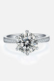 3 Carat Moissanite Side Stone Ring - Trendsi - Flyclothing LLC