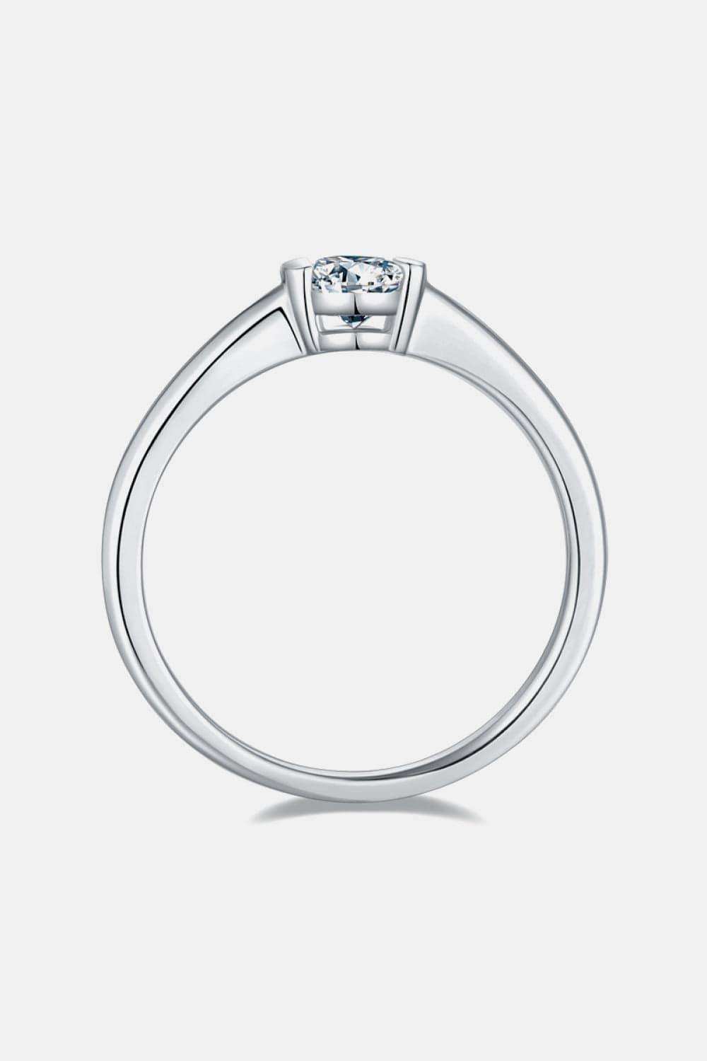 Moissanite 925 Sterling Silver Solitaire Ring - Trendsi - Flyclothing LLC