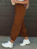 High Waist Drawstring Pants with Pockets - Trendsi - Flyclothing LLC