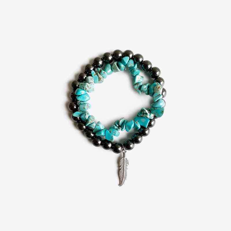 Turquoise Alloy Bracelet - Trendsi - Flyclothing LLC