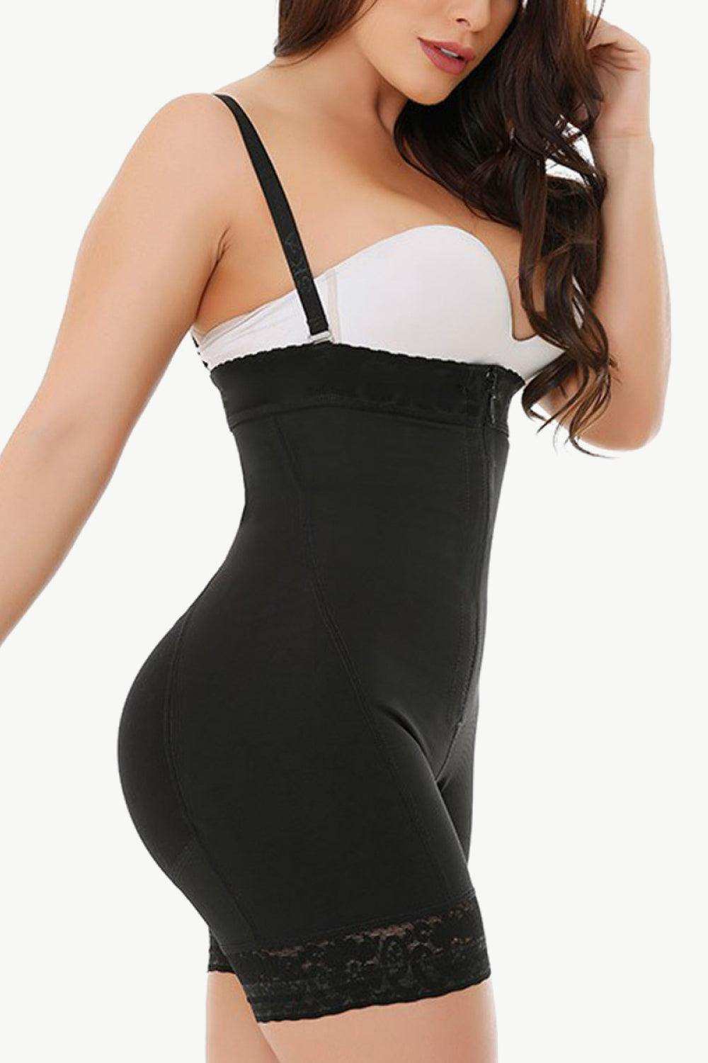 Full Size Zip Up Under-Bust Shaping Bodysuit - Trendsi - Flyclothing LLC