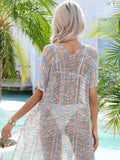 Multicolored Openwork Tassel Slit Cover-Up - Trendsi - Flyclothing LLC