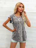 Round Neck Butterfly Sleeve Top - Trendsi - Flyclothing LLC