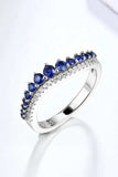 Lab-Grown Sapphire 925 Sterling Silver Rings - Trendsi - Flyclothing LLC