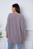 Notched Roll-Tab Sleeve Blouse - Trendsi - Flyclothing LLC