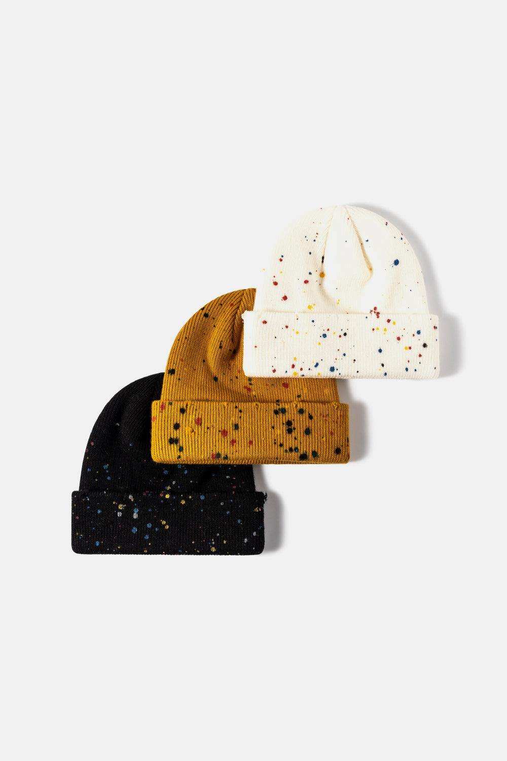 Confetti Rib-Knit Cuff Beanie - Trendsi - Flyclothing LLC