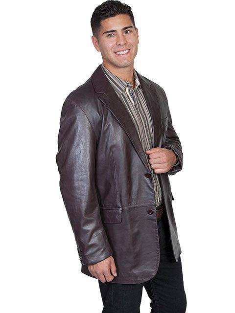 Scully CHOCOLATE MENS BLAZER - Scully Leather - Flyclothing LLC