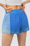 Color Block Drawstring Active Shorts - Trendsi - Flyclothing LLC