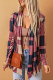 Plaid Open Front Cardigan - Trendsi - Flyclothing LLC